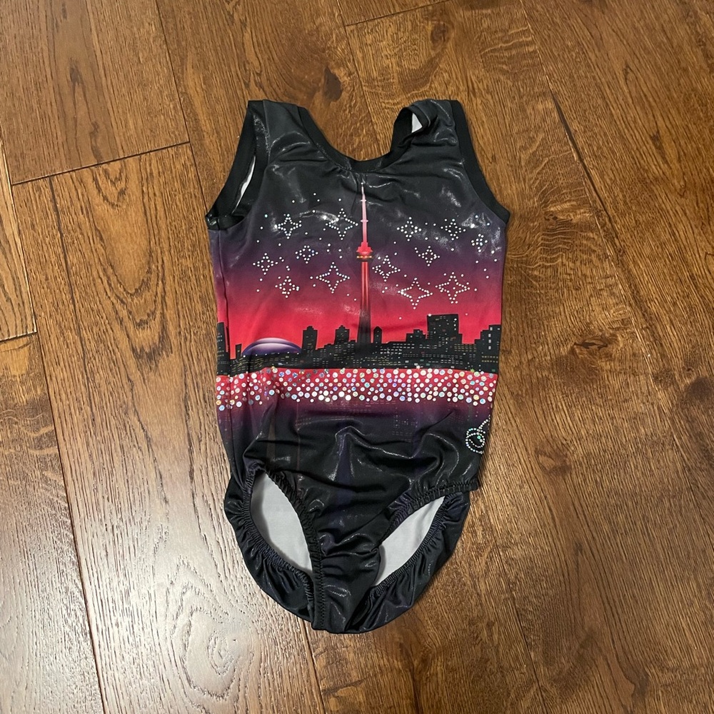 Jagwear CN Tower skyline gymnastics leotard